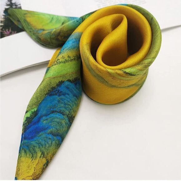 Mountain Landscape Silky Scarf - Picture 4 of 4